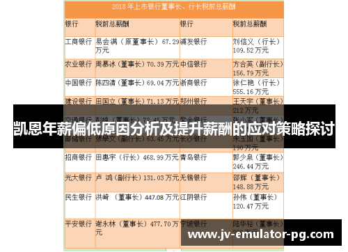 凯恩年薪偏低原因分析及提升薪酬的应对策略探讨